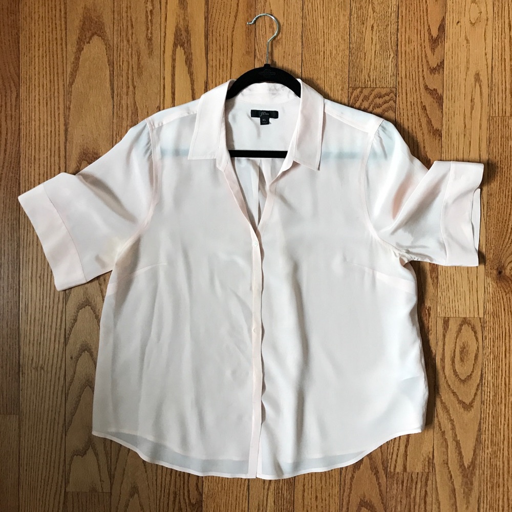 100% silk J. Crew Button Down Blouse